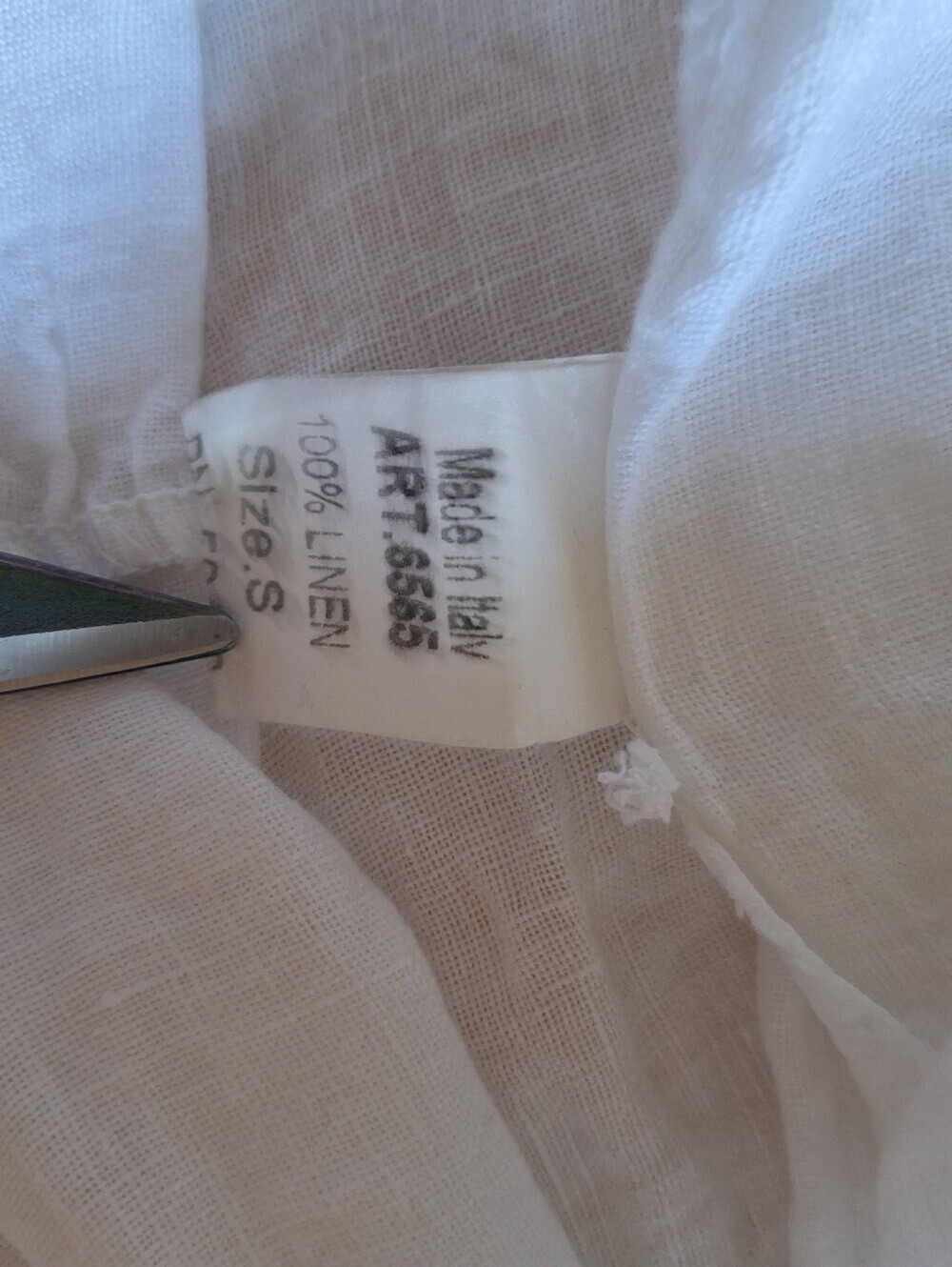 Valentina Naldi PUROLINO NWT White Italian Linen Tiered Dress S - Picture 4 of 8